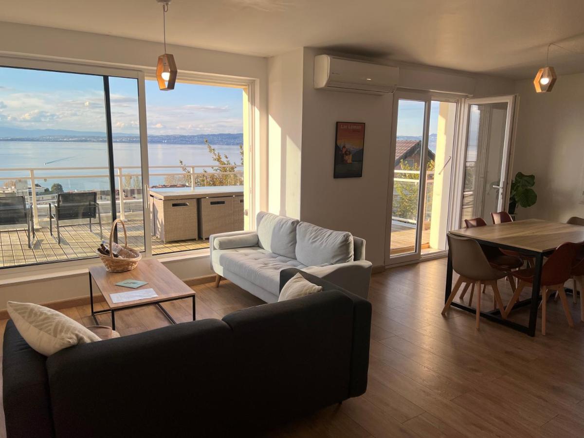 Leman Panoramique Avec Terrasse A Deux Pas Du Centre-Ville Эвиан-ле-Бен Экстерьер фото